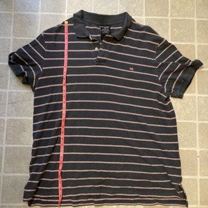Polo Jeans Company Ralph Lauren Short Sleeve Polo Shirt Size 2XL Striped Blue